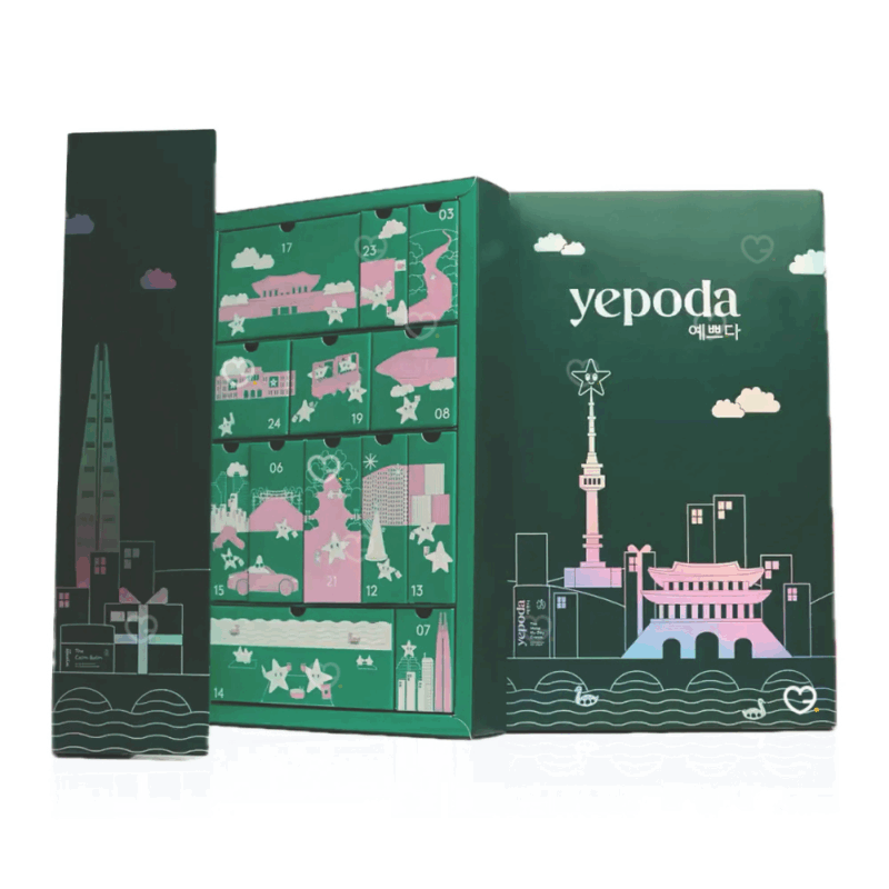 Calendrier de l’Avent Yepoda 2025 coffret kbeauté premium avec 24 soins visage, cheveux et accessoires beauté skincare, idéal pour femmes