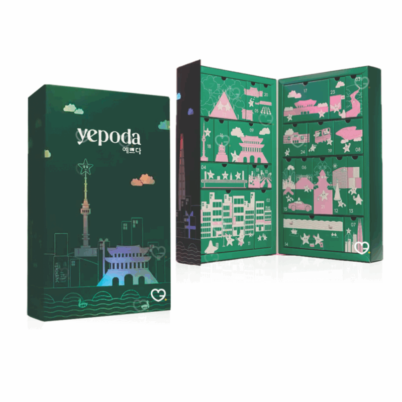 Calendrier de l’Avent Yepoda 2025 coffret kbeauté premium avec 24 soins visage, cheveux et accessoires beauté skincare, idéal pour femmes