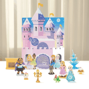 Calendrier de l’Avent Disney Once Upon a Story 2025 avec 24 micro figurines et accessoires féériques, idéal pour enfants et familles fans de Disney.