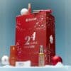 Calendrier de l'Avent Flaconi 2026 en décor de Noël avec spray Dyson et sérum d'Alba