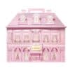 Calendrier de l'Avent Lancôme 2026, la boîte en forme de maison rose fermée sur fond blanc