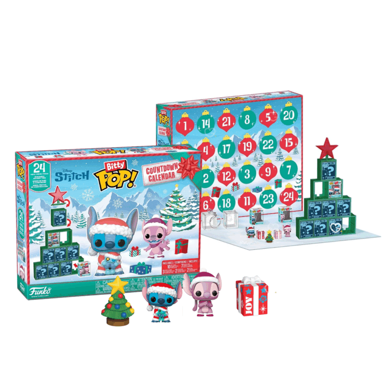 Calendrier de l’Avent Funko POP Stitch 2025, contenant des figurines Bitty pop sur le thème de Lilo et Stitch