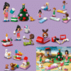 Calendrier de l’avent Lego Friends 2025 (42668)- 24 constructions à assembler. Composé de 237 pièces, il réunit 5 mini-poupées et 5 animaux pour recréer un univers féerique autour de l’amitié et de la magie des fêtes. calendrier avent jouet créativité et jeu collectif.