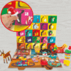 Calendrier de l’Avent Play Doh 2025 avec 24 pots de pâte à modeler colorée, 28 accessoires créatifs, projets papier et tapis de jeu festif pour enfants