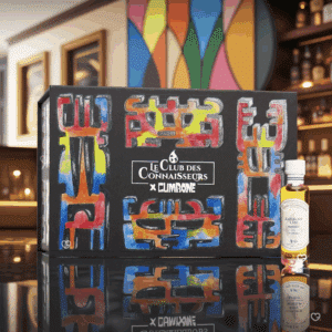 Calendrier de l’Avent Whisky Le Club des Connaisseurs 2025, coffret Cumbone design incluant 24 fioles de 20ml de whiskies du monde pour amateurs raffinés et dégustation alcool adulte