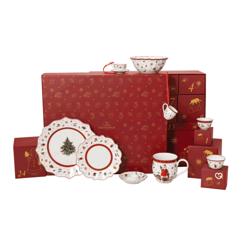 Calendrier de l’Avent Villeroy & Boch 2025 Original avec 24 décorations en porcelaine haut de gamme dont 10 en édition limitée, esprit Noël élégant.
