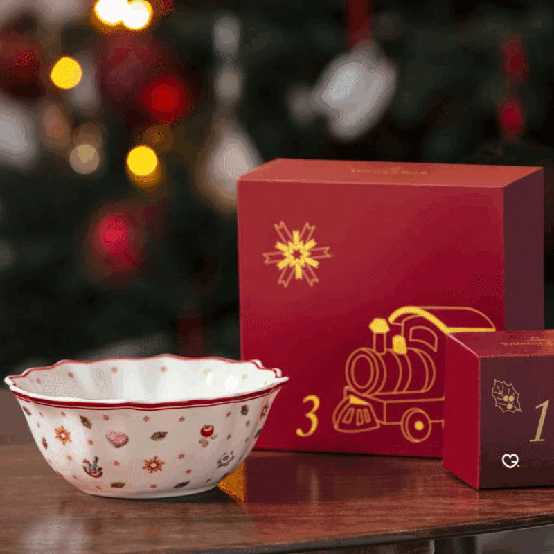Calendrier de l’Avent Villeroy & Boch 2025 Original avec 24 décorations en porcelaine haut de gamme dont 10 en édition limitée, esprit Noël élégant.