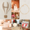 Calendrier de l’Avent Bébé 2025 pour maman et enfant. Coffret original en hotte réutilisable avec 25 surprises utiles et tendres : accessoires, soins, déco et bijou pour jeunes parents.