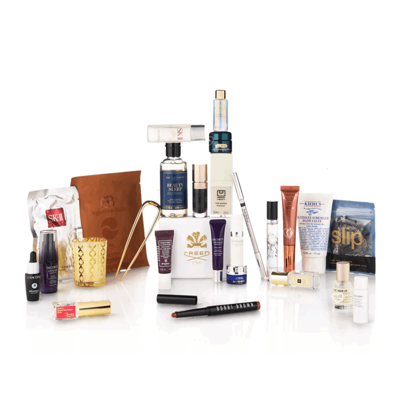 Calendrier de l’Avent bloomingdale's 2025 édition limitée avec 25 produits beauté luxe multimarque, soins visage et maquillage premium pour femme.