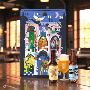 Calendrier de l’Avent Biere BAPBAP 2025 avec 24 bières artisanales dont 7 exclusives, coffret collector coloré Charlotte Molas pour amateurs de craft et beer.