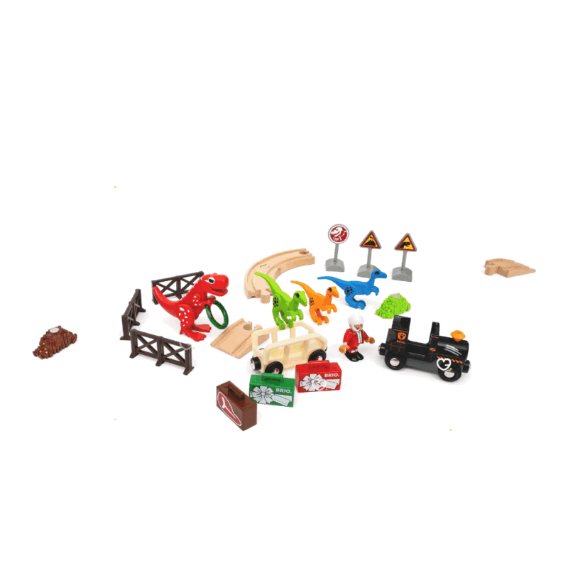 Calendrier de l’Avent BRIO World 2025 (36120) avec 24 jouets trains et dinosaures, figurine Père Noël, locomotive et wagon pour enfant.