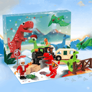 Calendrier de l’Avent BRIO World 2025 (36120) avec 24 jouets trains et dinosaures, figurine Père Noël, locomotive et wagon pour enfant.