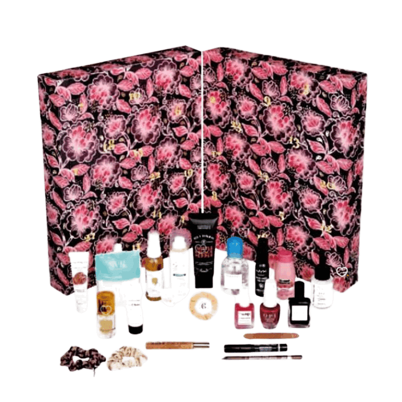 Calendrier de l’Avent Monoprix 2025 avec 24 produits beauté multimarques, maquillage, soins visage, corps et cheveux, idéal pour femme et adolescente.