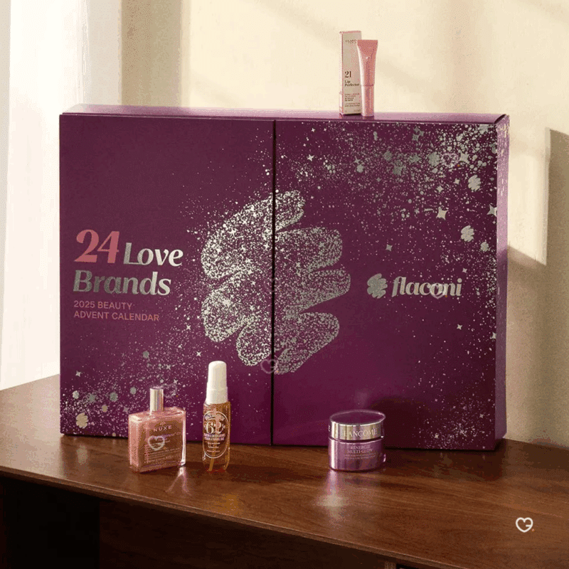 contneu complet du Calendrier de l’Avent Flaconi 2025 avec 26 produits beauté soins, maquillage, parfum et surprise exclusive pour femme.