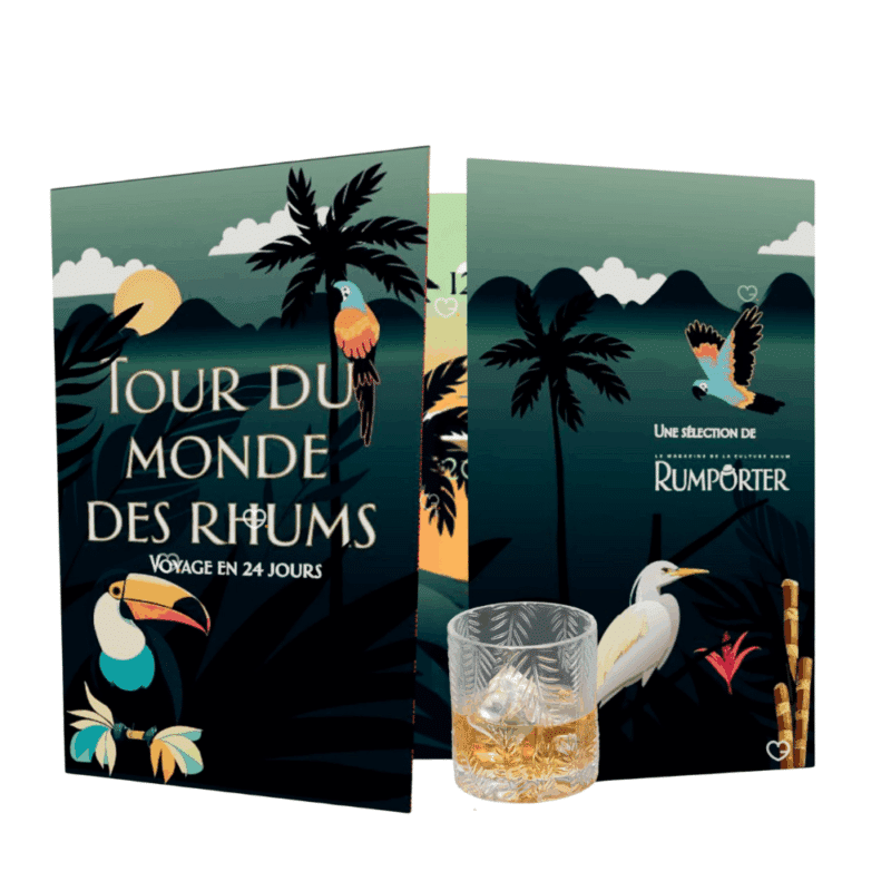 Calendrier de l’Avent Rumporter 2025, coffret premium de 24 rhums d’exception pour amateurs de spiritueux et dégustation festive, idée cadeau homme