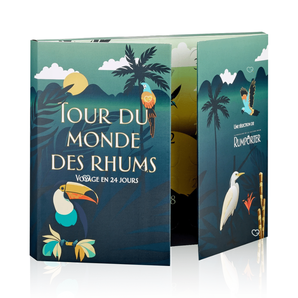 Calendrier de l’Avent Rumporter 2025, coffret premium de 24 rhums d’exception pour amateurs de spiritueux et dégustation festive, idée cadeau homme