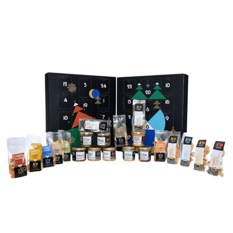 Calendrier de l’Avent XO gourmet 2025, coffret gourmand premium aux 24 surprises artisanales sucrées et salées pour amateurs de gastronomie fine, couple homme ou femme
