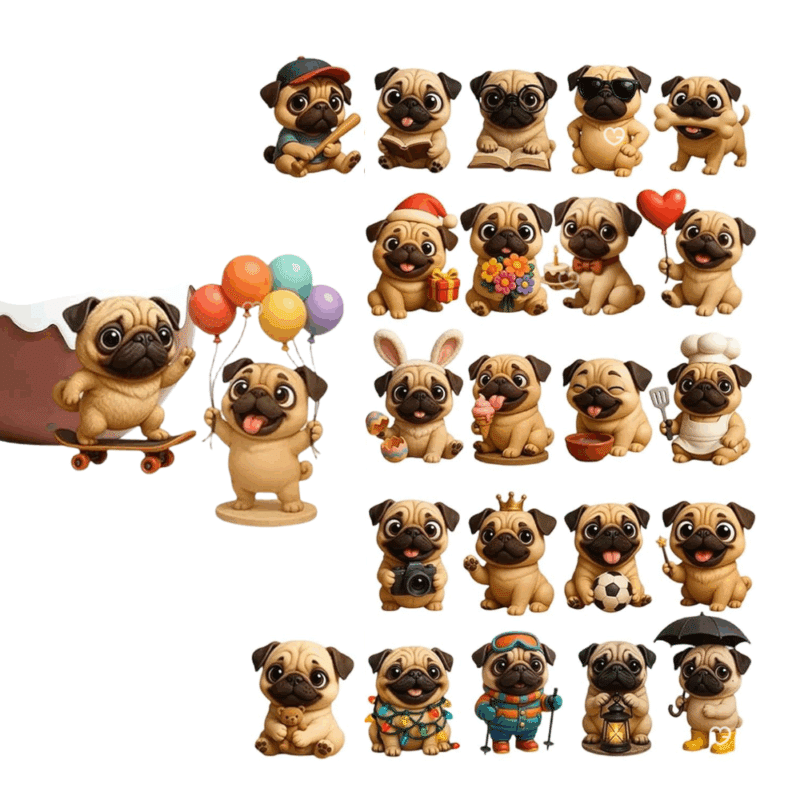 Calendrier de l’Avent Albert by Cyril 2025 avec 24 ornements à suspendre, jouet et décoratif pour enfant et famille pour ambiance humoristique