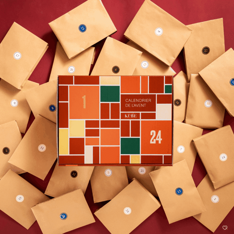 Calendrier de l’Avent Kube 2025 contenant 12 livres de poche et 12 surprises culturelles, idéal cadeau ludique pour lecteur homme ou femme