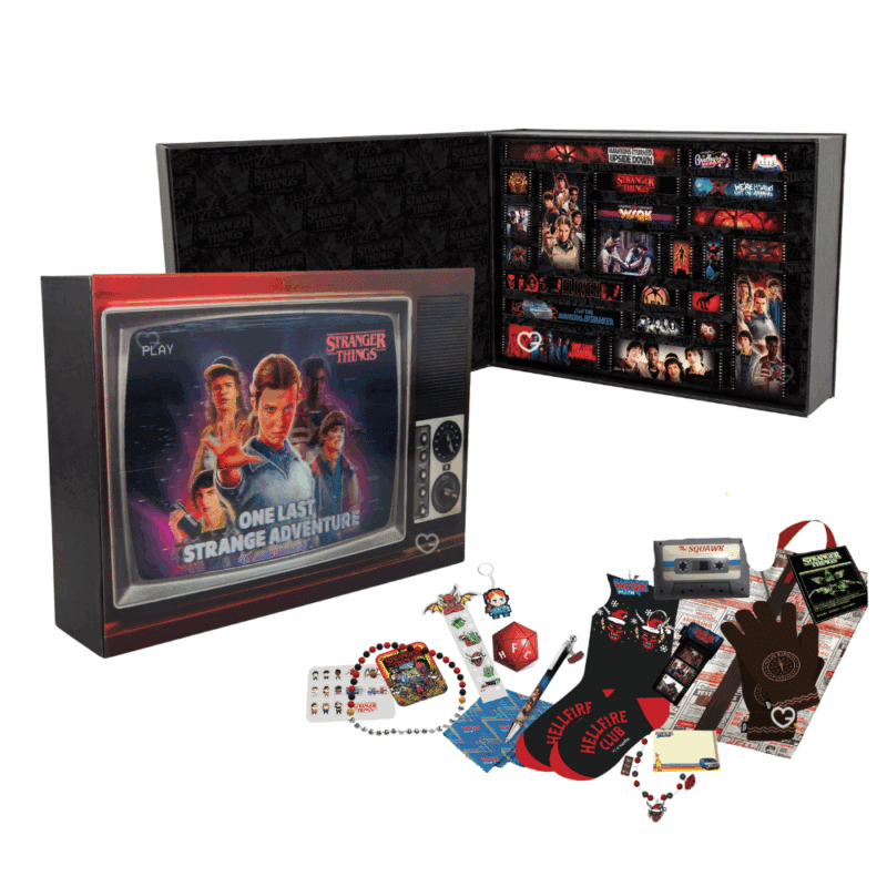 Calendrier de l’Avent Stranger Things 2025 deluxe avec 24 surprises papeterie et objets collectors saison 5 pour fans Netflix.