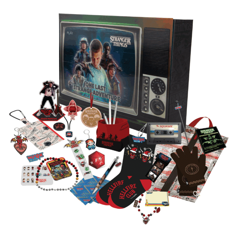 Calendrier de l’Avent Stranger Things 2025 deluxe avec 24 surprises papeterie et objets collectors saison 5 pour fans Netflix.