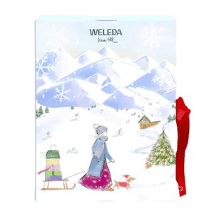 Calendrier de l’Avent Weleda 2025 avec 24 soins beauté bio et graines, coffret naturel et festif pour femmes en quête de bien-être.