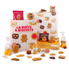 Calendrier de l’Avent Biscuit 2025, boîte festive rouge et dorée renfermant 24 biscuits artisanaux gourmands pour adulte, homme femme gourmand amateurs sucrés