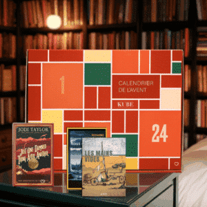 Calendrier de l’Avent Kube 2025 contenant 12 livres de poche et 12 surprises culturelles, idéal cadeau ludique pour lecteur homme ou femme