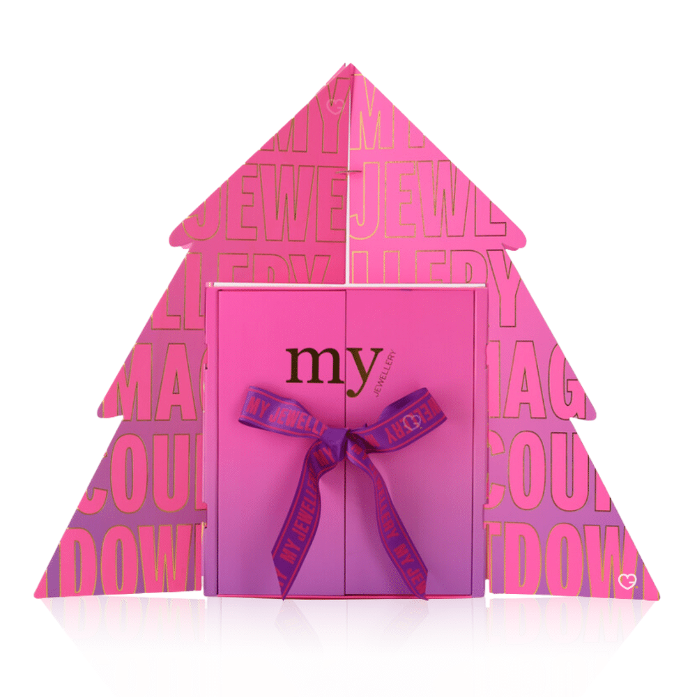 Calendrier de l’Avent My Jewellery 2025 renfermant 24 bijoux en acier inoxydable premium, élégant cadeau mode pour femmes tendances.