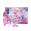 Calendrier de l’Avent Barbie Sirène 2025 avec 24 surprises : poupée, animaux féeriques et accessoires magiques pour fille fan de Barbie ou poupée.