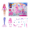 Calendrier de l’Avent Barbie Sirène 2025 avec 24 surprises : poupée, animaux féeriques et accessoires magiques pour fille fan de Barbie ou poupée.