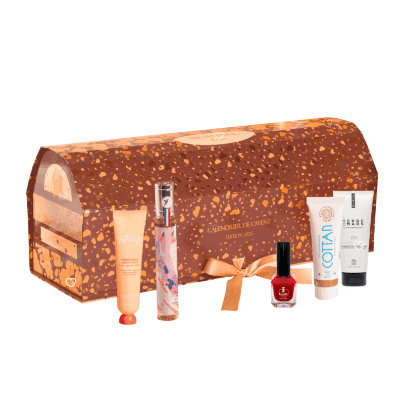 Box beauté Calendrier de l'Avent biotyfull box 2025 contenant 27 produits beauté bio soins maquillage pour femme et adolescente