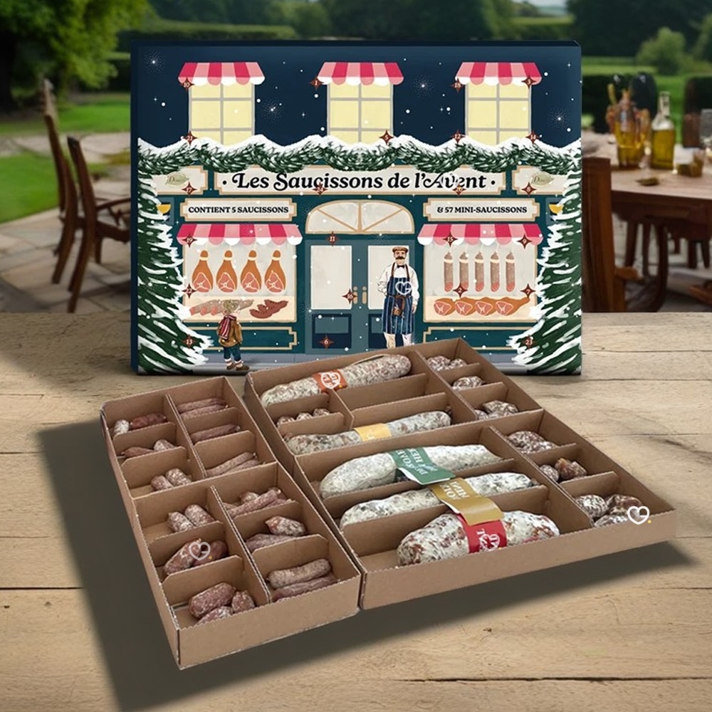 Calendrier de l'Avent Saucisson avec mini saucissons, saveurs artisanales