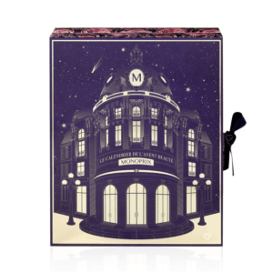 Calendrier de l’Avent Monoprix 2025 avec 24 produits beauté multimarques, maquillage, soins visage, corps et cheveux, idéal pour femme et adolescente.
