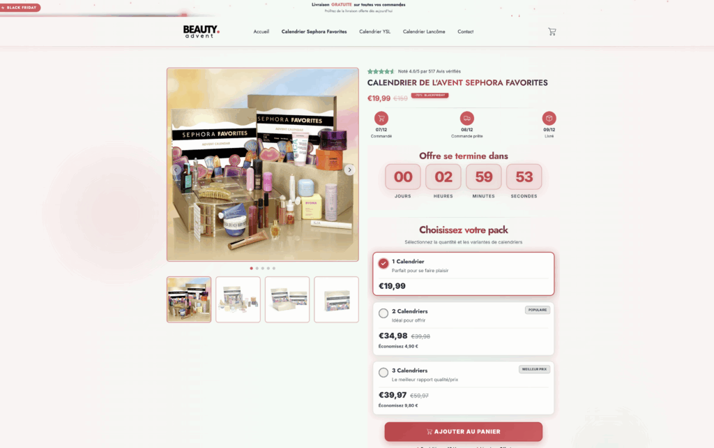 calendrier avent arnaque advent-beauty