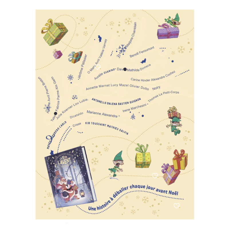 Calendrier de l’Avent La BD de l'Avent 2025, livre illustré regroupant 24 histoires inédites de BD franco-belge pour lecteurs et familles.