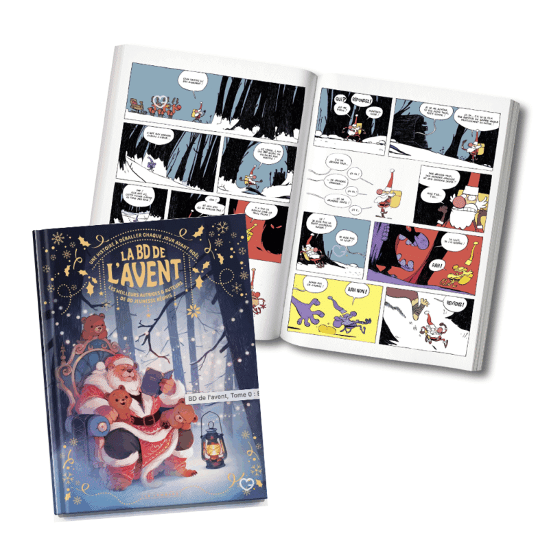 Calendrier de l’Avent La BD de l'Avent 2025, livre illustré regroupant 24 histoires inédites de BD franco-belge pour lecteurs et familles.