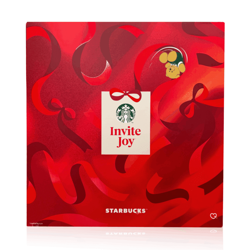 Calendrier de l’Avent starbucks 2025 gourmand avec 24 surprises caféinées, accessoires et goodies exclusifs pour amateur de café.
