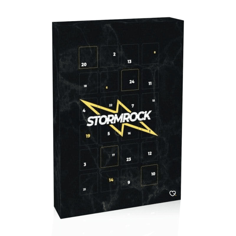 Calendrier de l’Avent Stormrock 2025 avec 24 surprises CBD premium, fleurs, résines et accessoires bien‑être et détente pour adulte