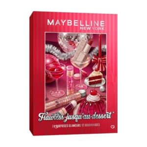 Calendrier de l'Avent Maybelline 2026, boite rouge Flawless jusqu'au dessert