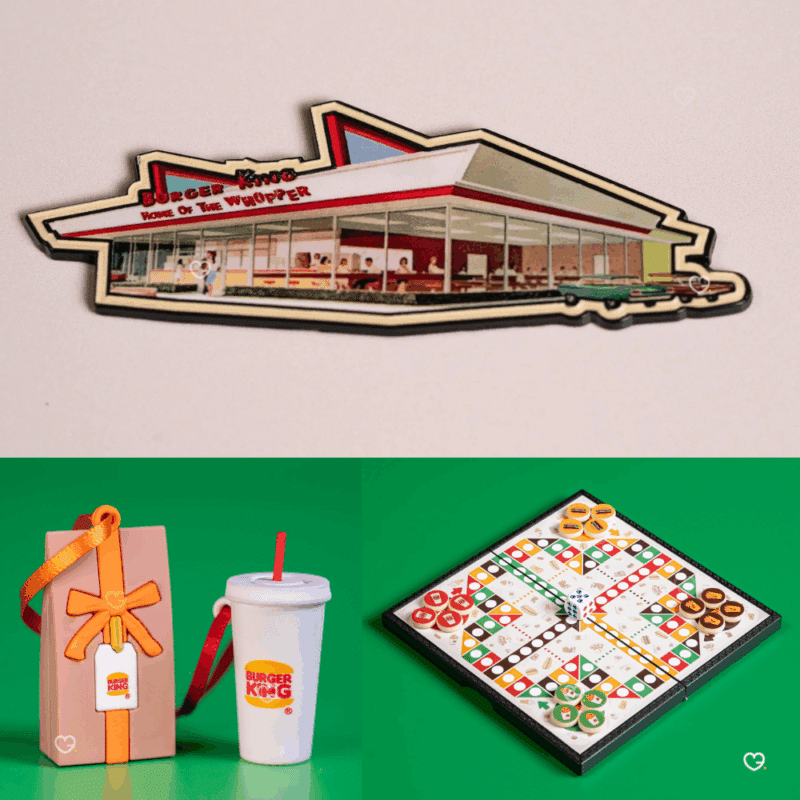 Calendrier de l’Avent Burger King 2025 au design vintage, contenant 12 surprises originales, exclusives et objets collector pour fans du fast-food BK