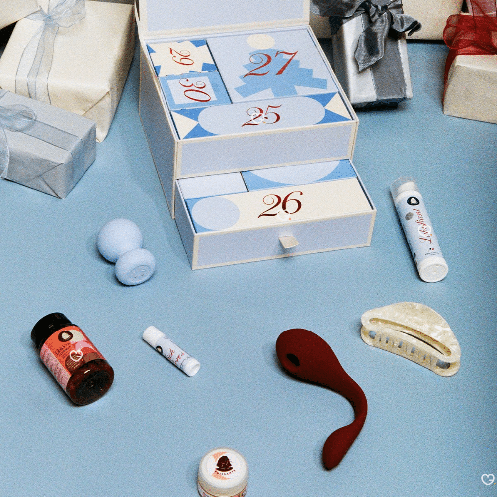 Calendrier de l’Après Puissante 2025 contenant 7 surprises bien-être et plaisir intime (vibros, gel intime, accessoires) pour prolonger les fêtes de manière sexy et coquine, pour femme et couple