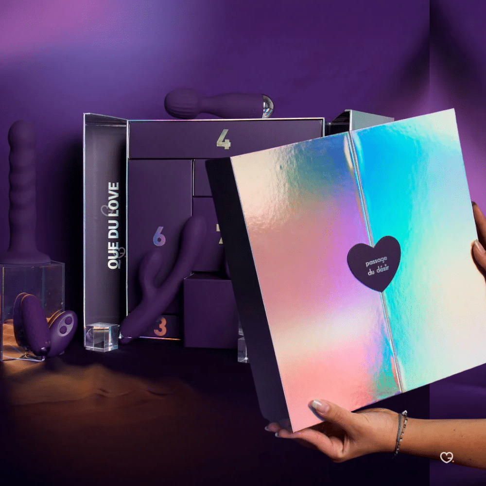 calendrier de l'après Passage du desir contenant des sextoys et accessoires pour adulte, couple, homme et femme