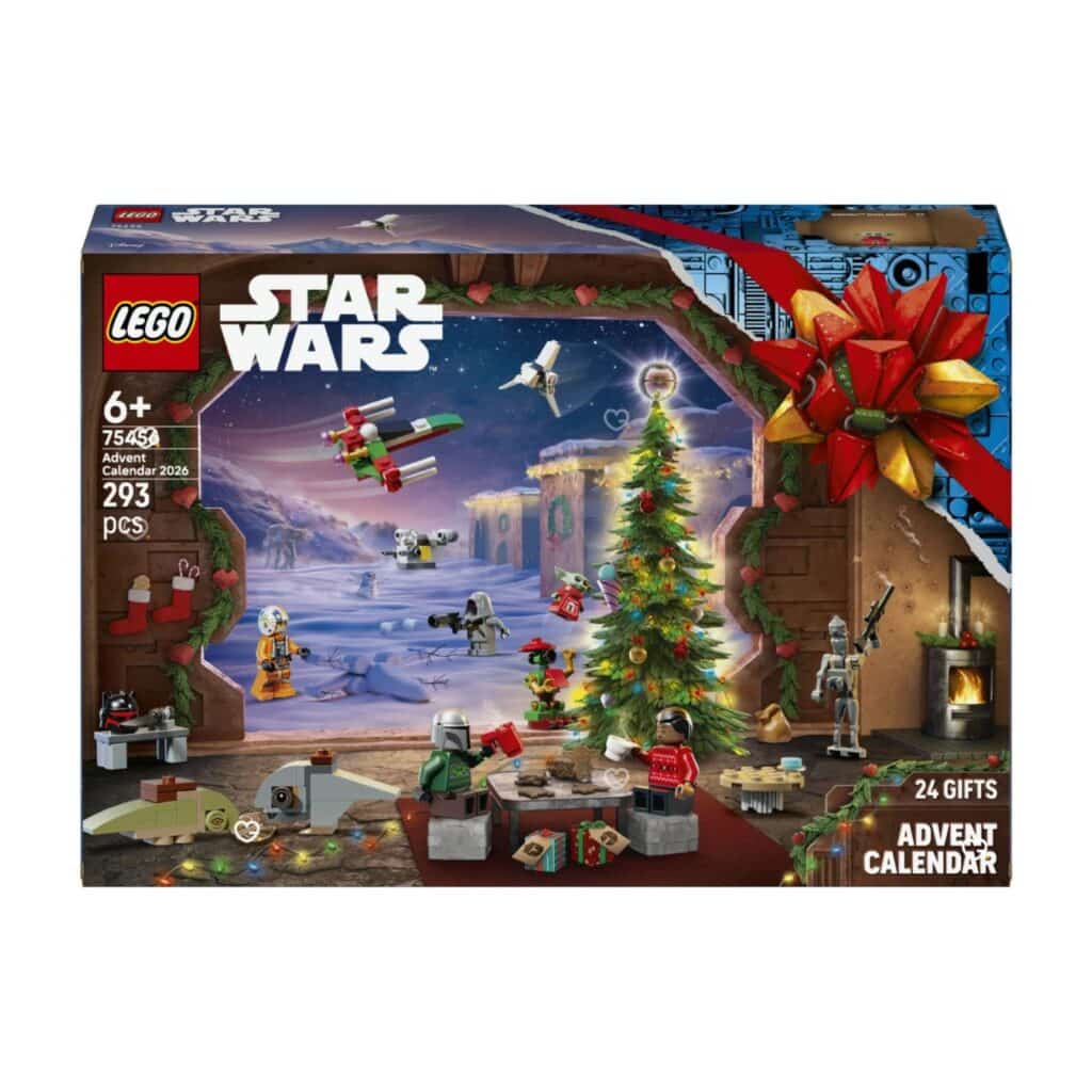 Calendrier de l'Avent LEGO Star Wars 2026 (75456), boite fermee sur fond blanc