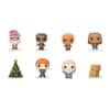 Figurines Pocket POP du calendrier Funko Harry Potter 2026 : Harry, Ron, Hermione, Dumbledore, sapin et cadeau