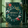 Calendrier de l'Avent Artdeco 2026 en situation sur marbre, ambiance beaute de fin d'annee.