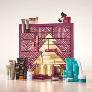 Coffret soins asambeauty ouvert avec les produits du calendrier de l'Avent 2026