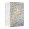 Calendrier de l'Avent Cult Beauty 2026, boîte fermée au motif botanique victorien et monogramme doré