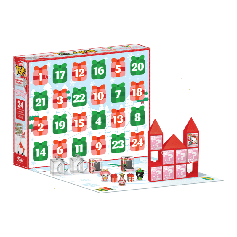 Les 24 cases du calendrier de lAvent Funko Bitty POP Hello Kitty 2026