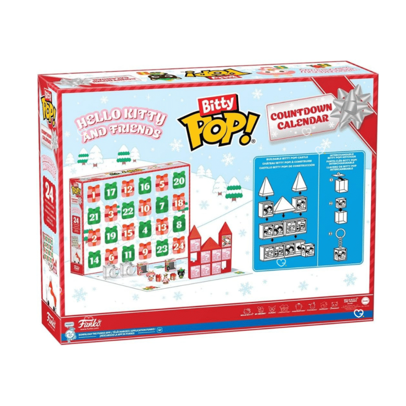 Dos de la boîte du calendrier de lAvent Funko Bitty POP Hello Kitty 2026